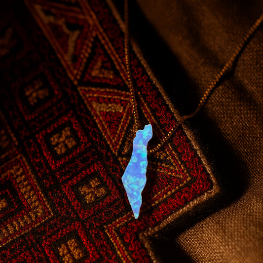 Opal Palestine Necklace on 925 Silver Chain