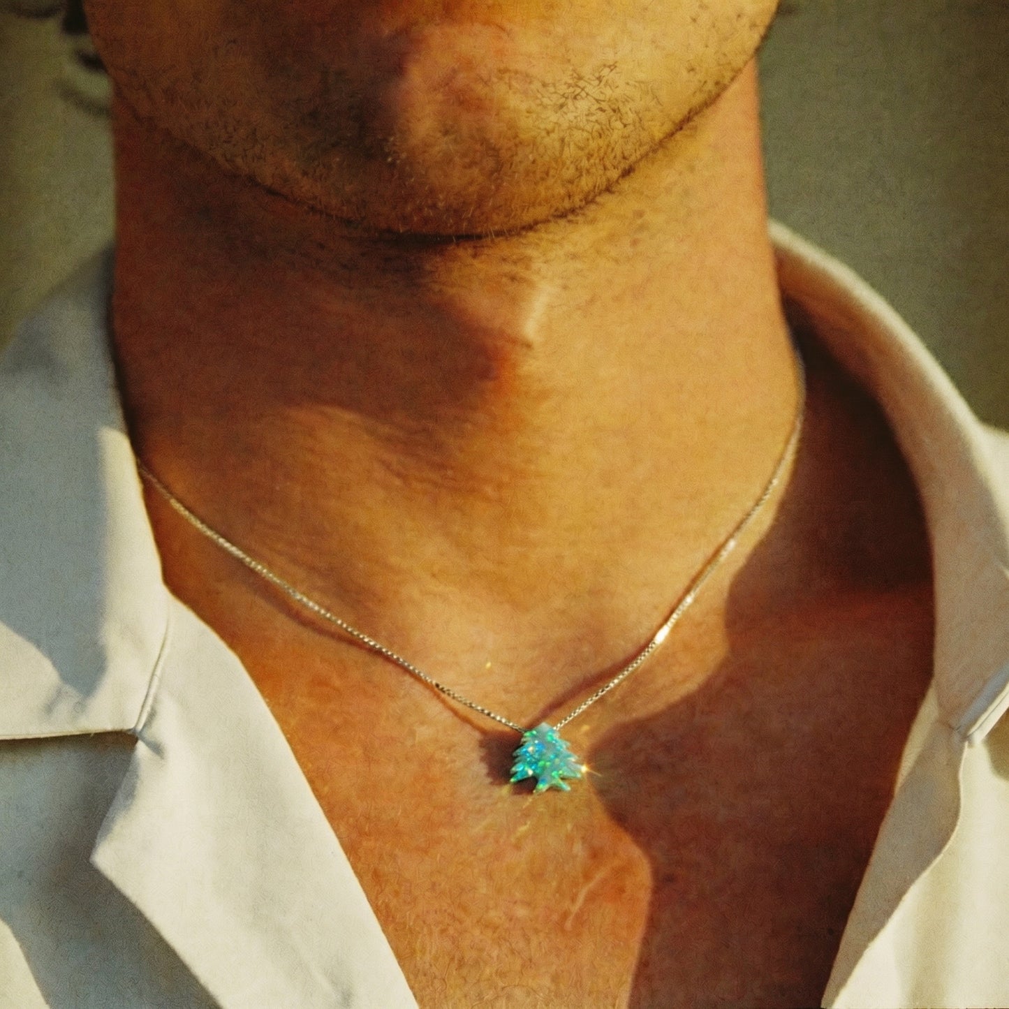 Opal Cedar Tree s925 Necklace